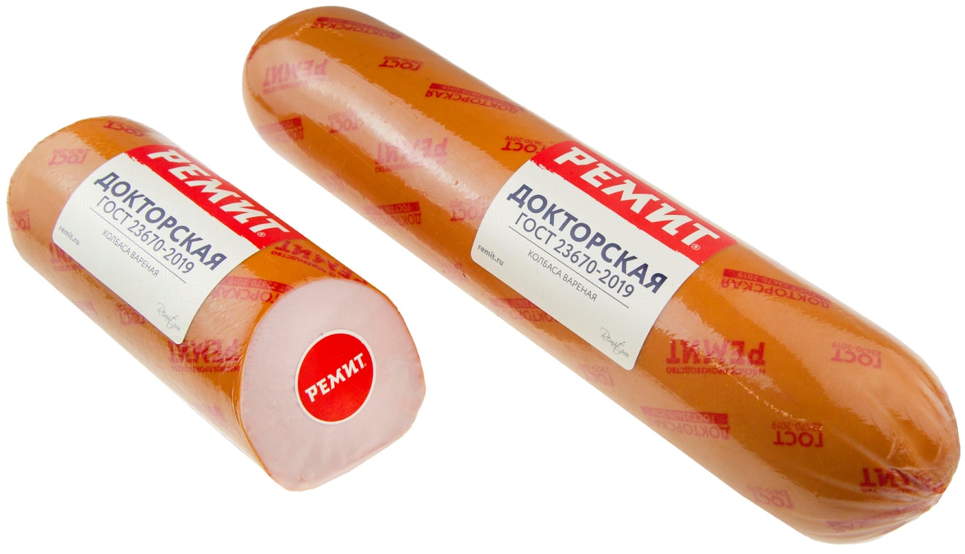 Изображение товара Колбаса Докторская вареная Ремит 1 кг — традиционный продукт по ГОСТ