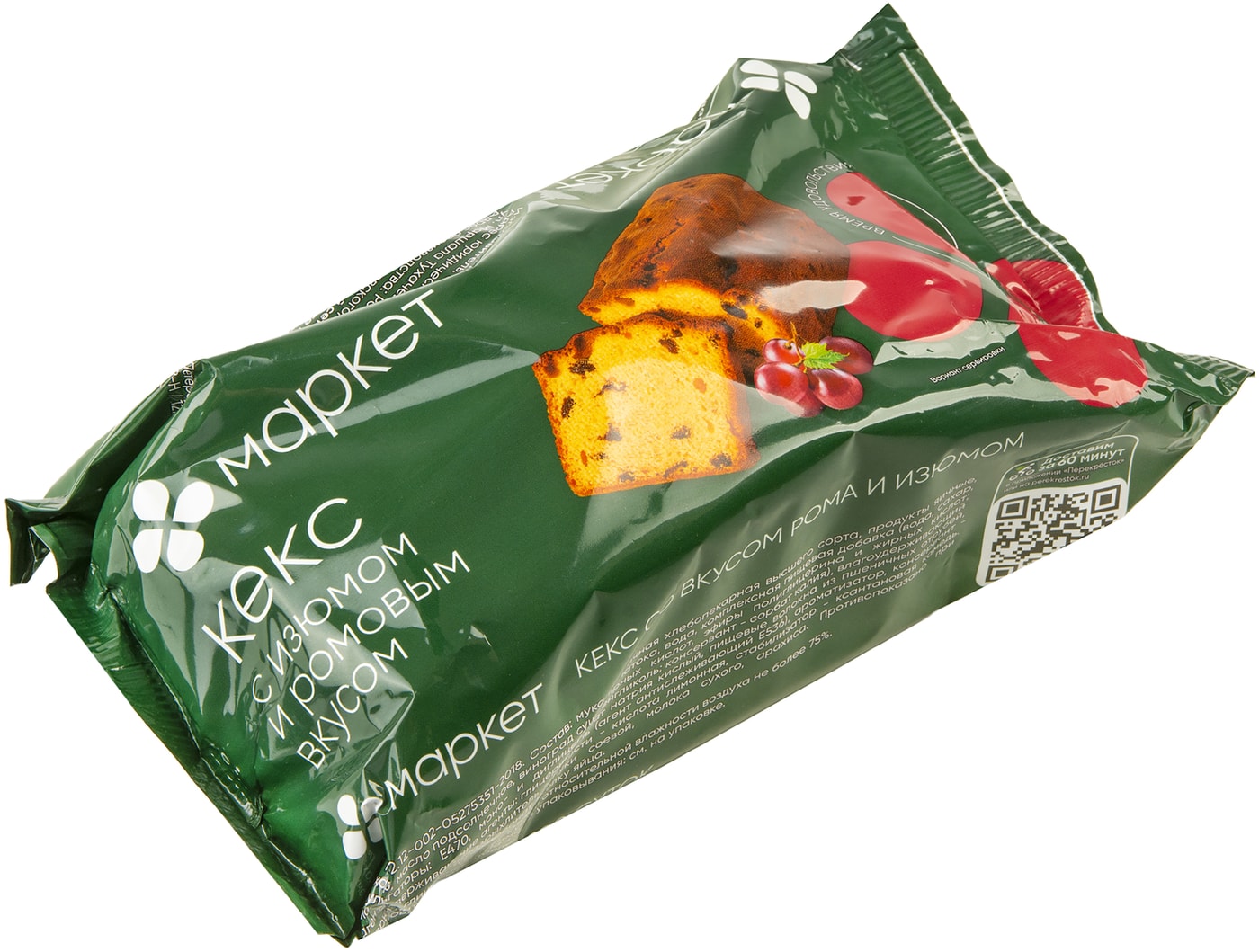 Изображение товара Кекс Маркет со вкусом рома и изюмом 250г