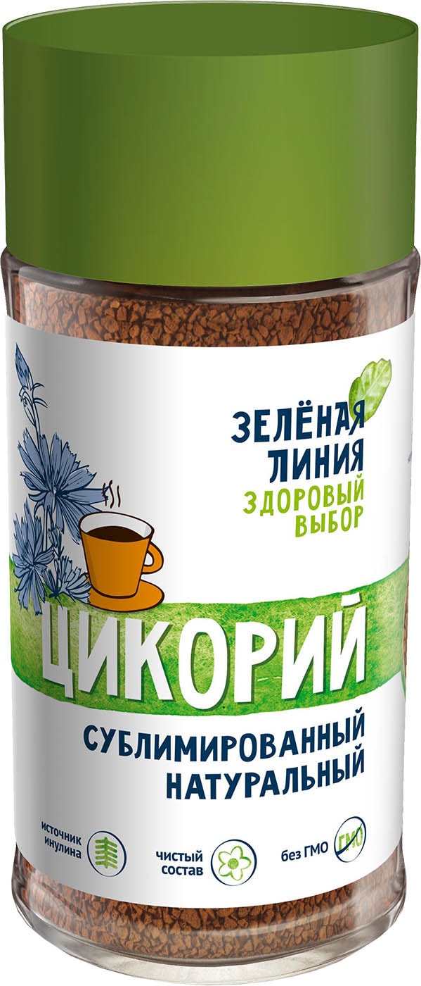 Изображение товара Цикорий Зеленая линия натуральный растительный сублимированный 85г