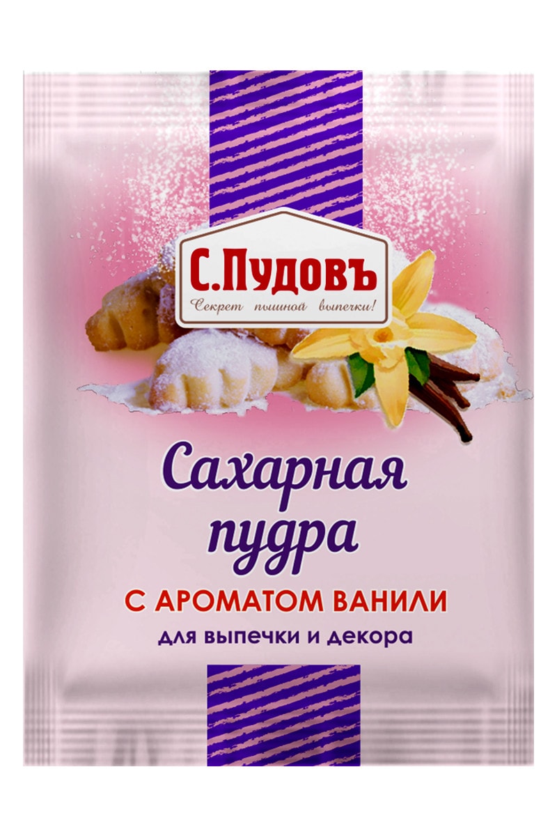 Изображение товара Сахарная пудра С.Пудовъ с ароматом ванили 40г