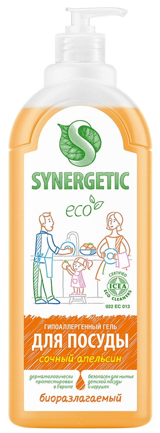 Изображение товара Средство для мытья посуды Synergetic биоразлагаемое с ароматом апельсина 1л Изображение товара Средство для мытья посуды Synergetic биоразлагаемое с ароматом апельсина 1л