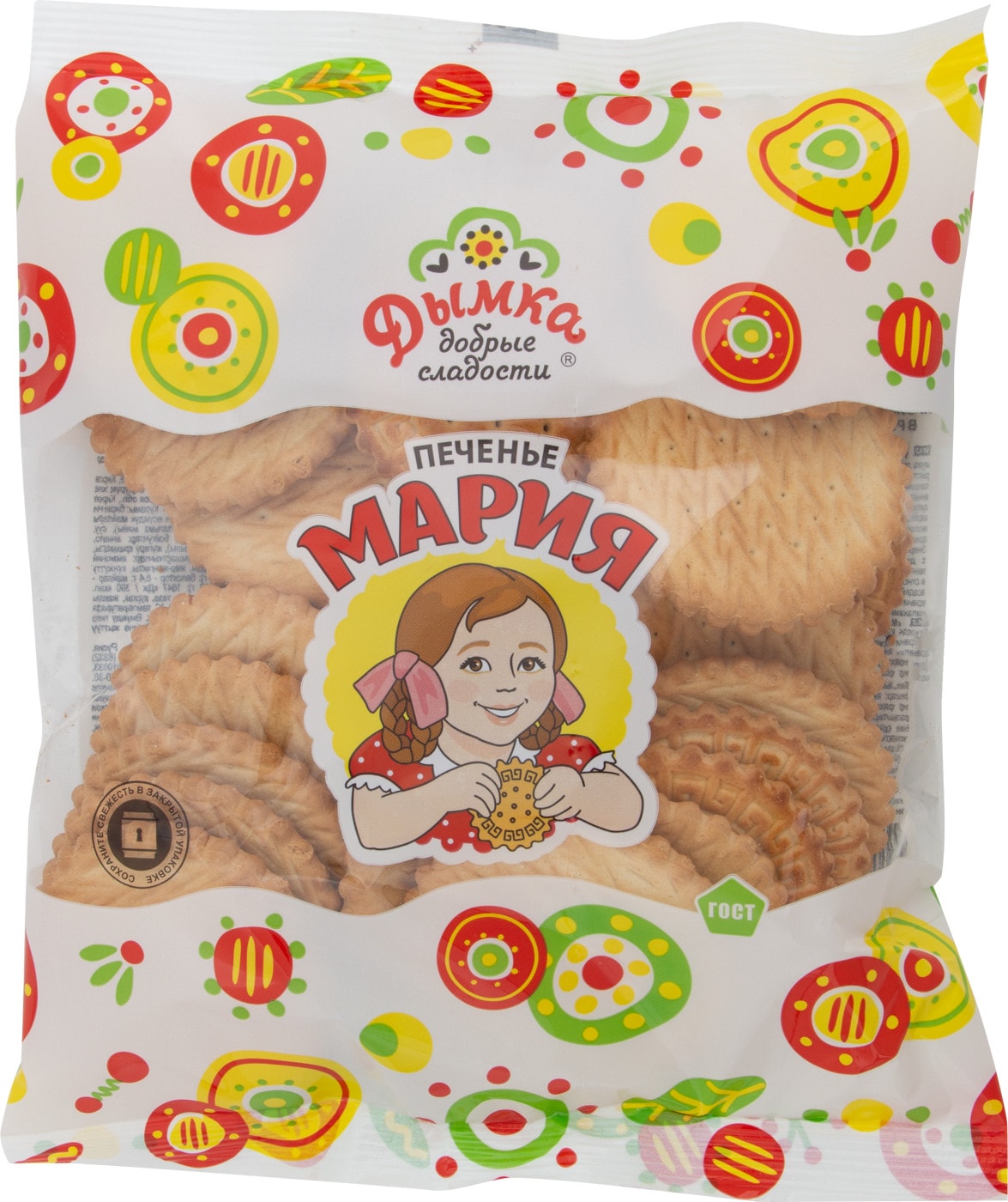 Изображение товара Печенье Дымка Мария затяжное 300г - хрустящее лакомство из России
