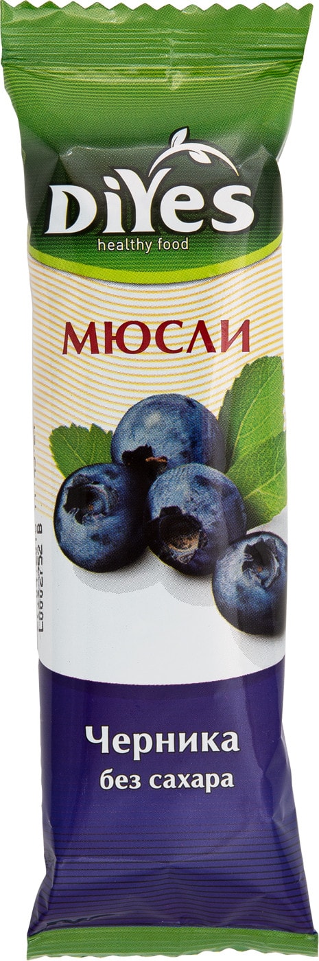 Изображение товара Батончик мюсли DiYes Черника 25г