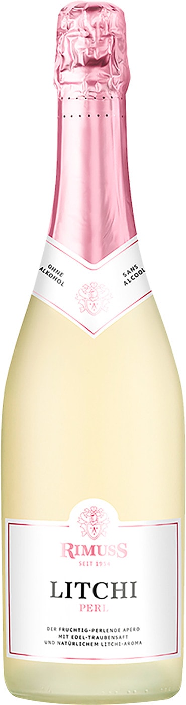 Изображение товара Безалкогольное игристое вино Rimuss Litchi Perl 0.75л натуральный виноград и личи