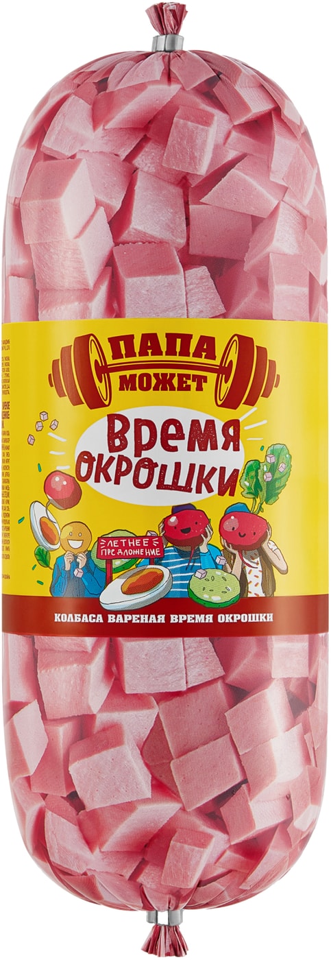 Изображение товара Колбаса Папа может Время окрошки из мяса кур вареная 750г