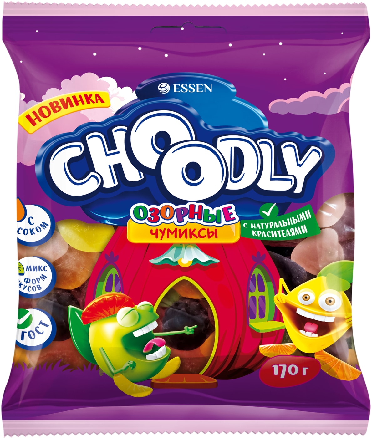 Изображение товара Мармелад Choodly Озорные чумиксы 170г сладкий ассорти новинка