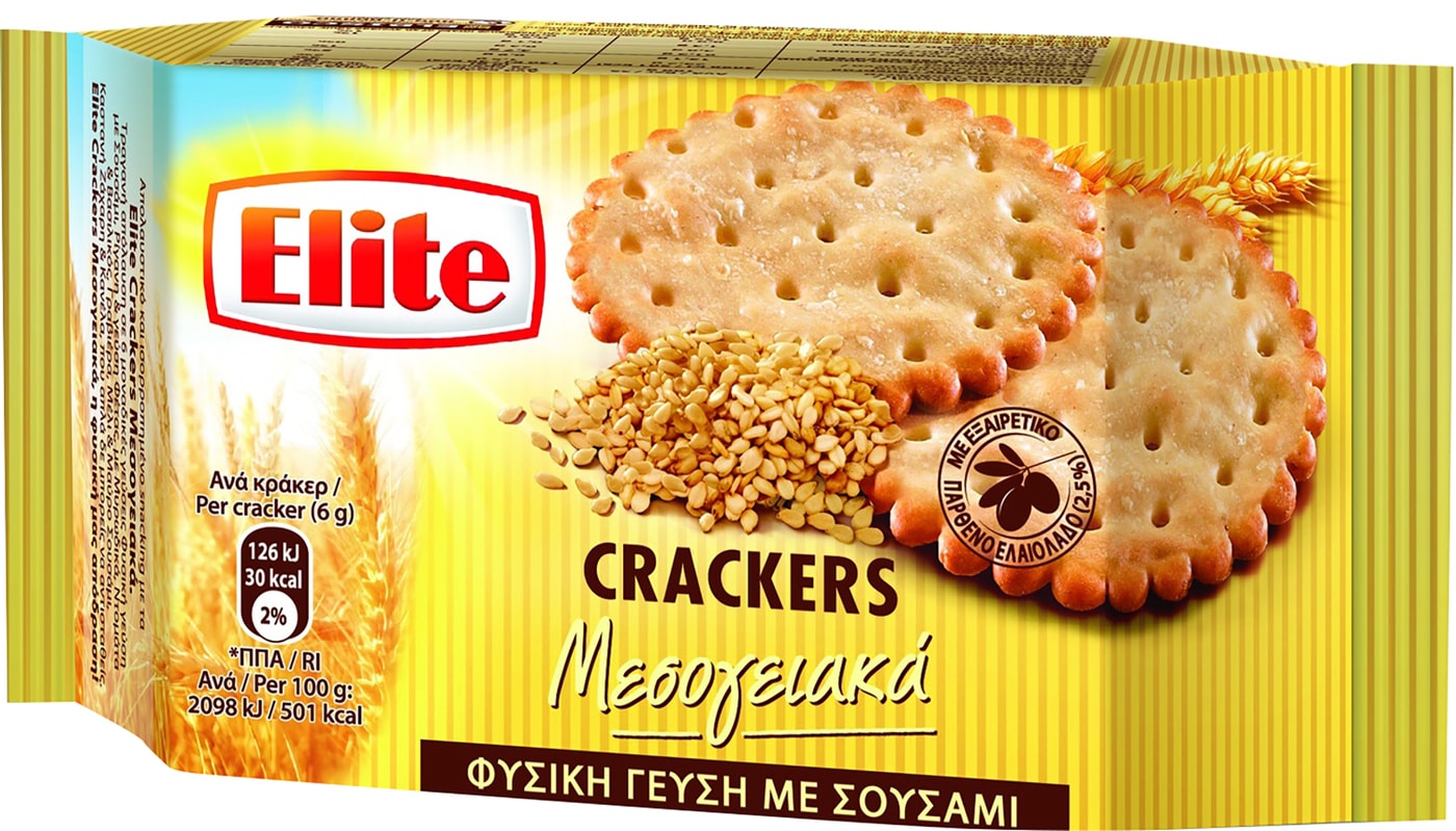 Изображение товара Elite Крекеры с кунжутом, 105 г
