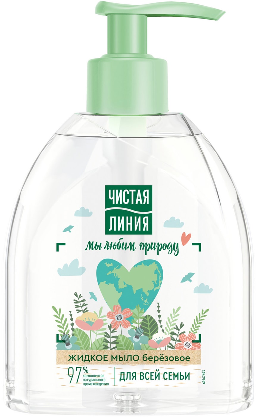 Изображение товара Жидкое мыло Чистая Линия с березовым соком для всей семьи 520 мл