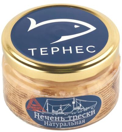 Изображение товара Печень трески Русские берега 200г в стеклянной банке