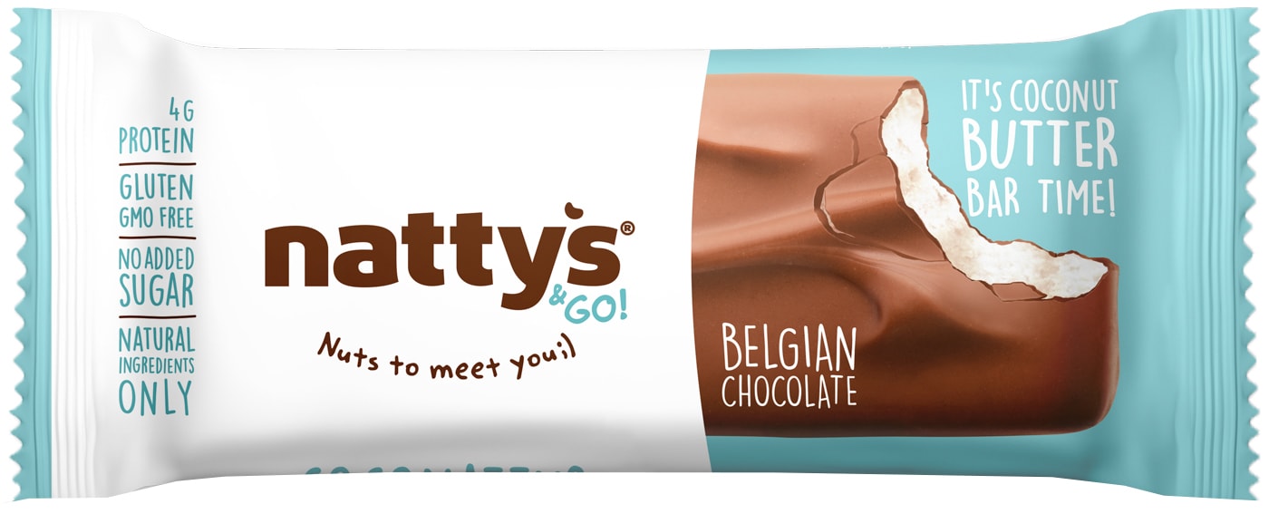 Изображение товара Шоколадный батончик Nattys&Go Coconattys в молочном шоколаде с мякотью кокоса 45г
