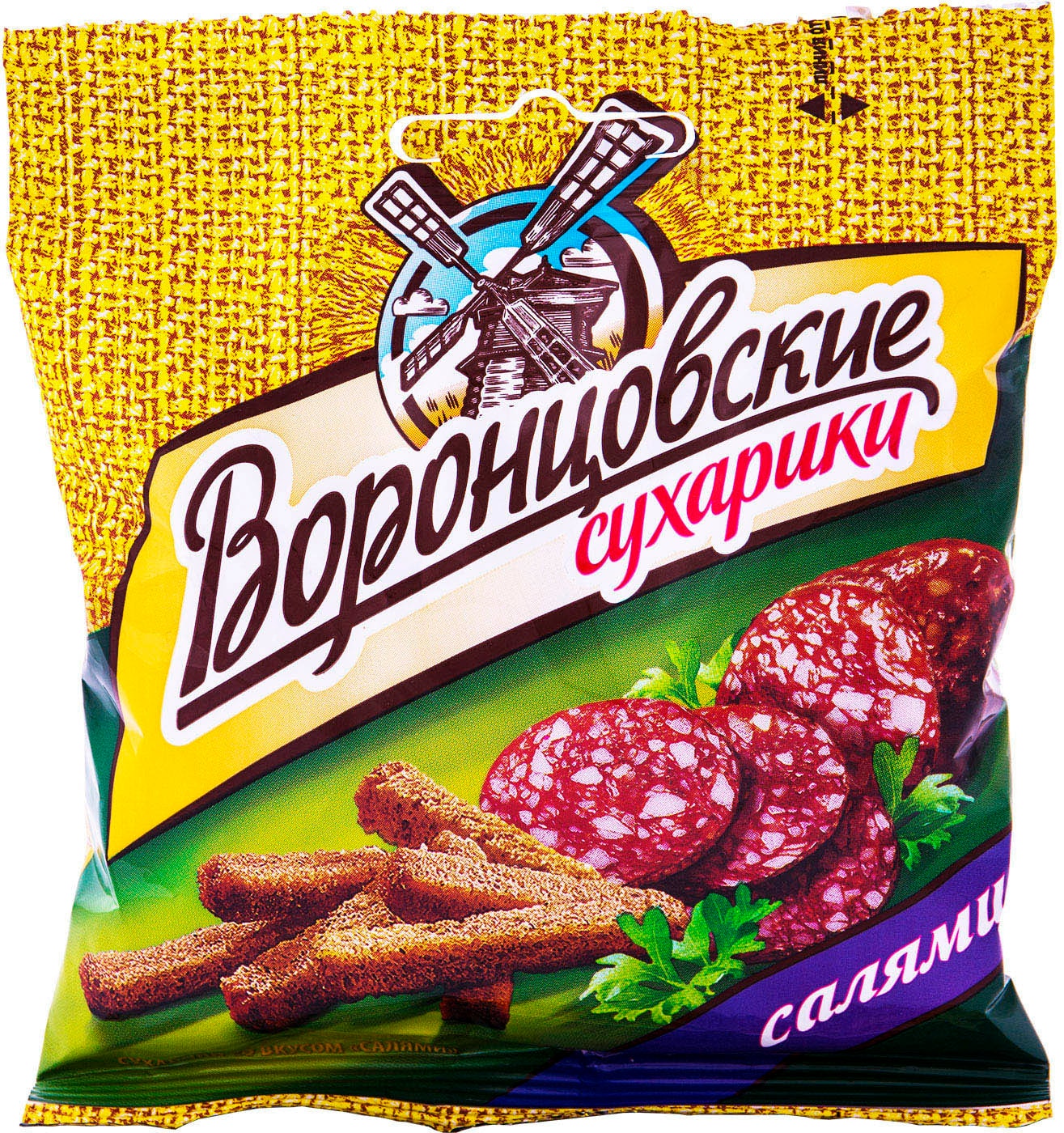 Изображение товара Сухарики Воронцовские ржано-пшеничные Салями 40г