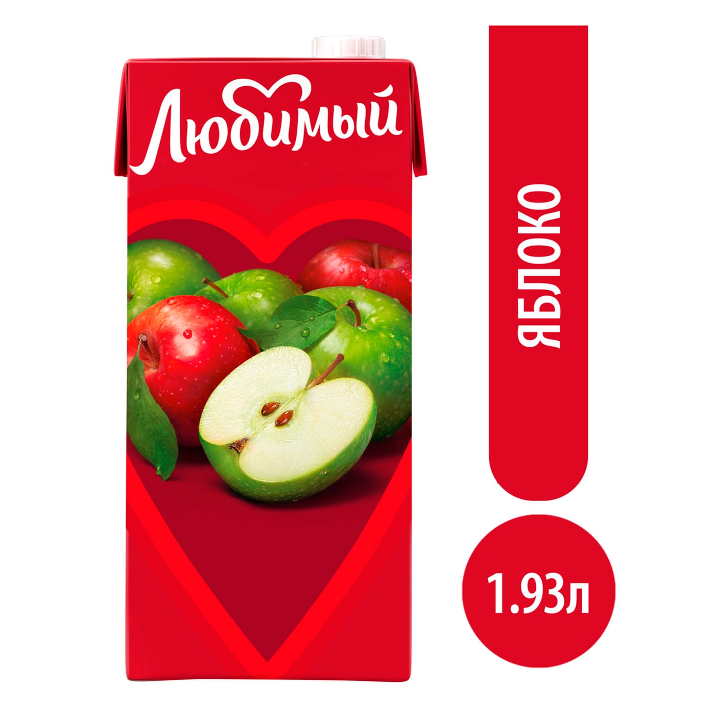 Изображение товара Напиток сокосодержащий Любимый яблоко 1.93л