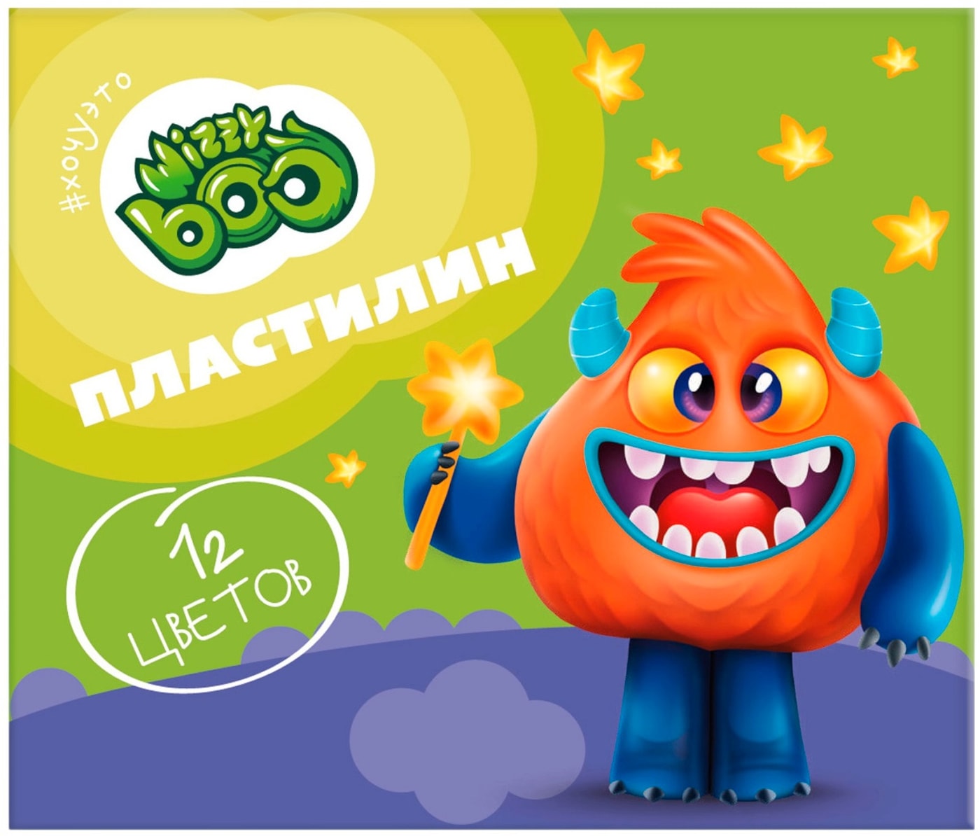 Изображение товара Пластилин Wizzy Boo классический 12 цветов Изображение товара Пластилин Wizzy Boo классический 12 цветов