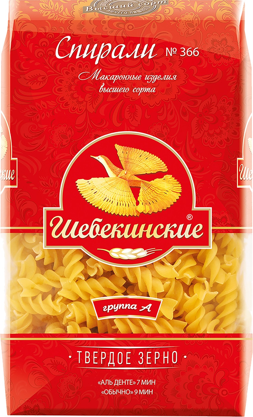 Изображение товара Макароны Шебекинские №366 Спирали 450г