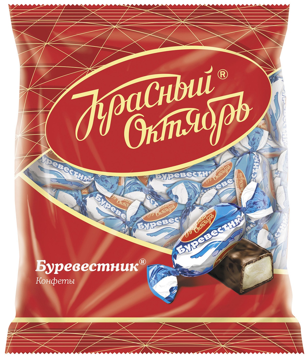 Изображение товара Конфеты Красный Октябрь Буревестник 250г с помадкой и шоколадной глазурью