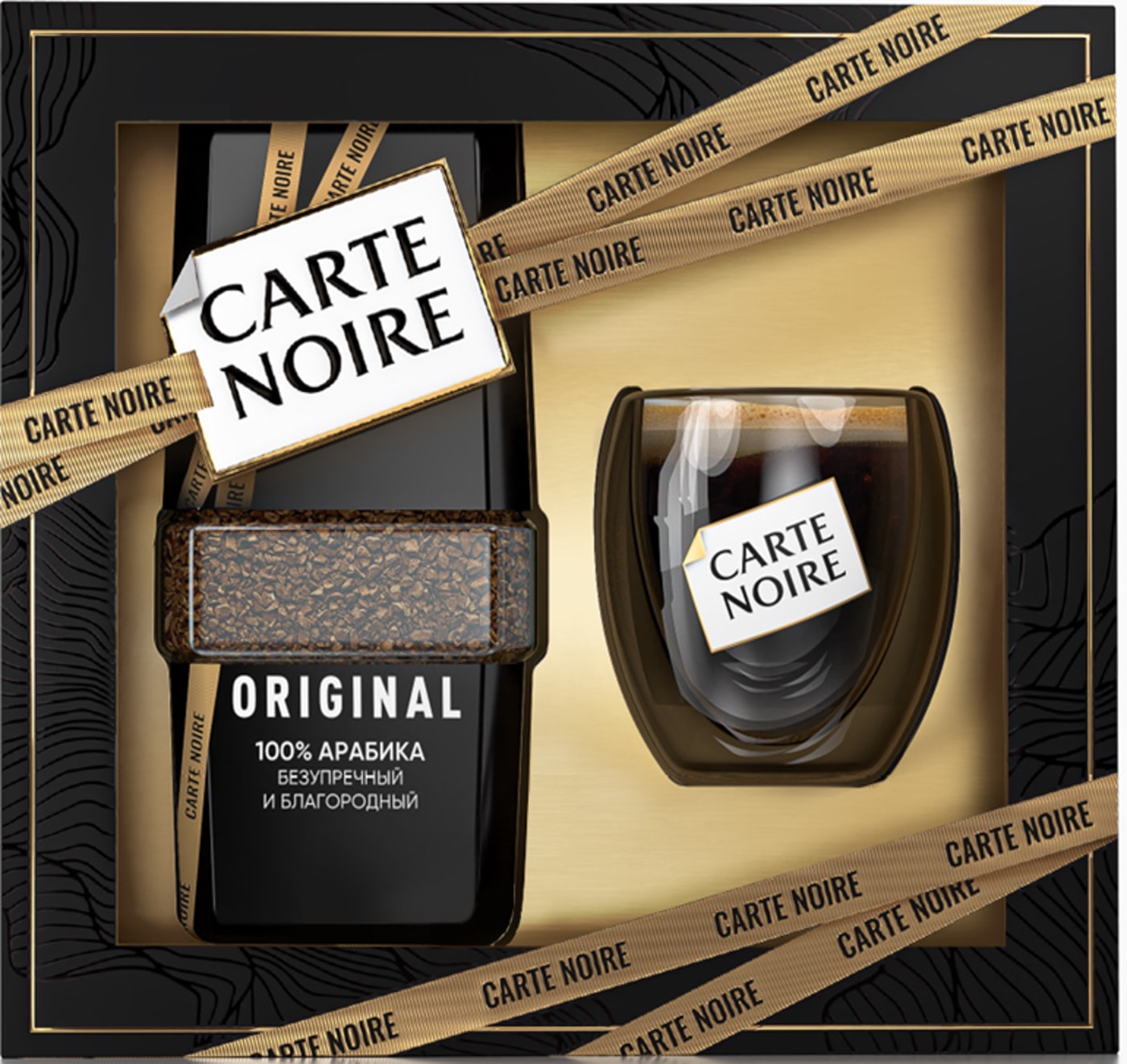 Изображение товара Подарочный набор Carte Noire растворимый кофе 95г + кружка из стекла