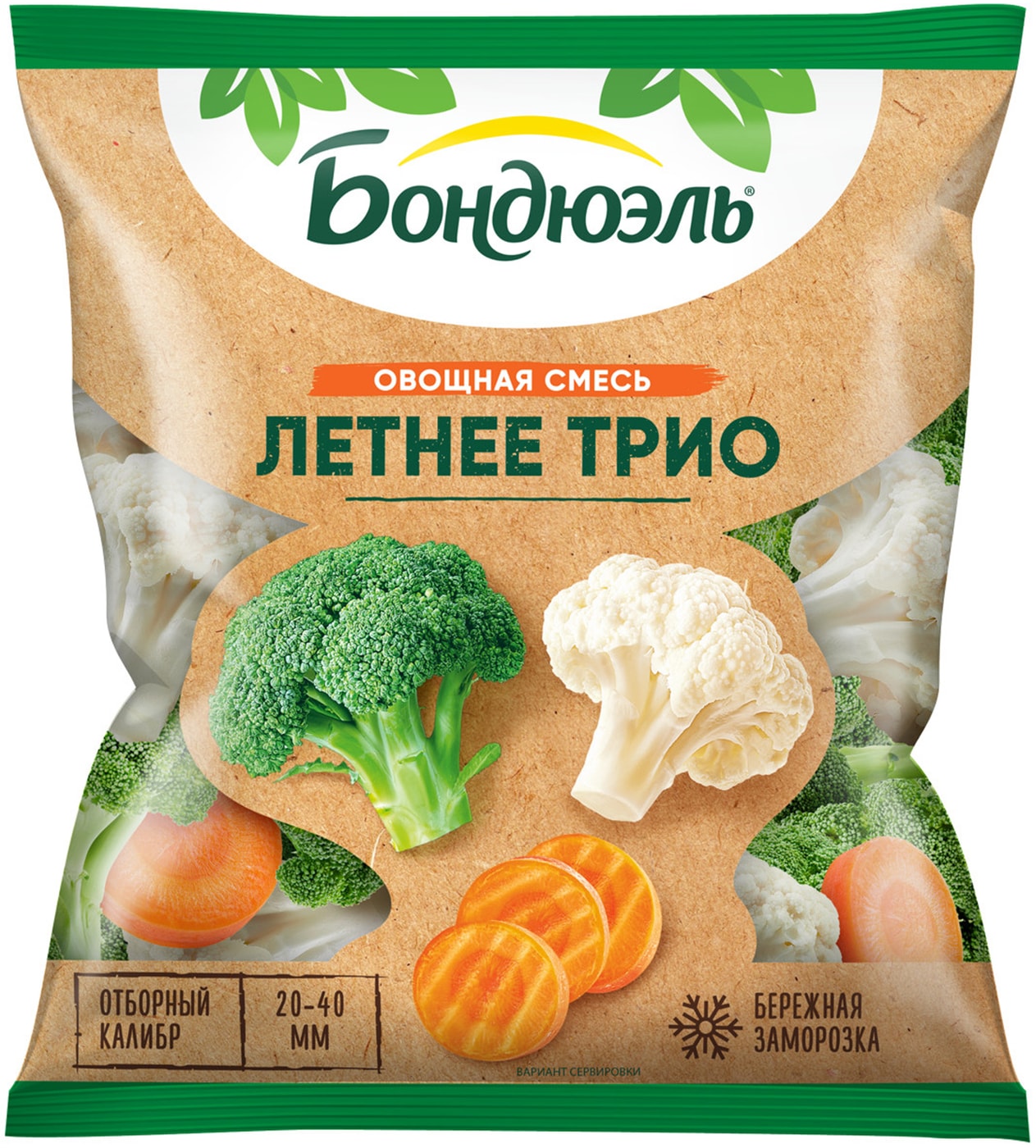 Изображение товара Микс овощной Bonduelle Летнее Трио 400 г замороженная овощная смесь