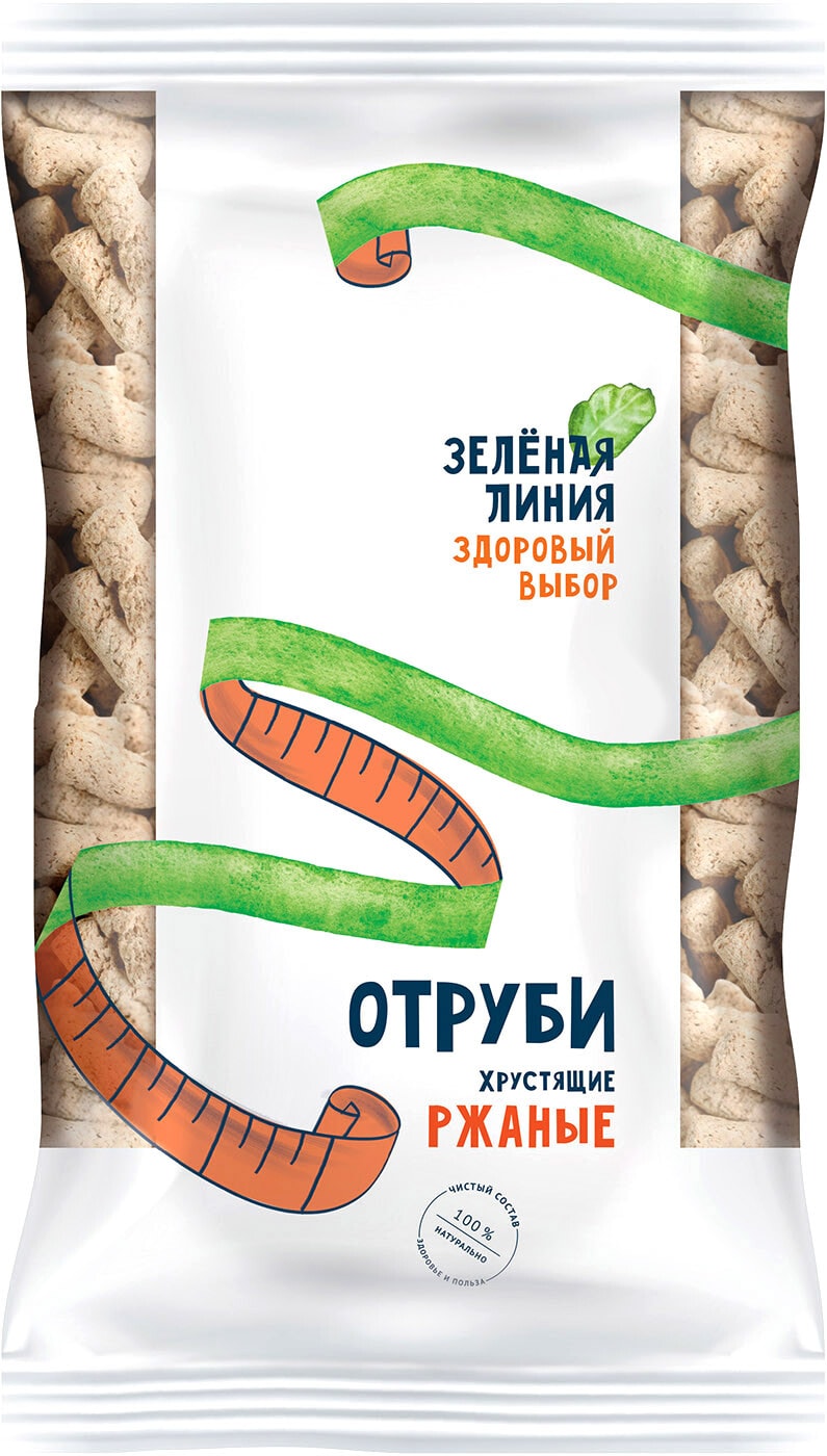 Изображение товара Отруби Зеленая линия Хрустящие ржаные 230г