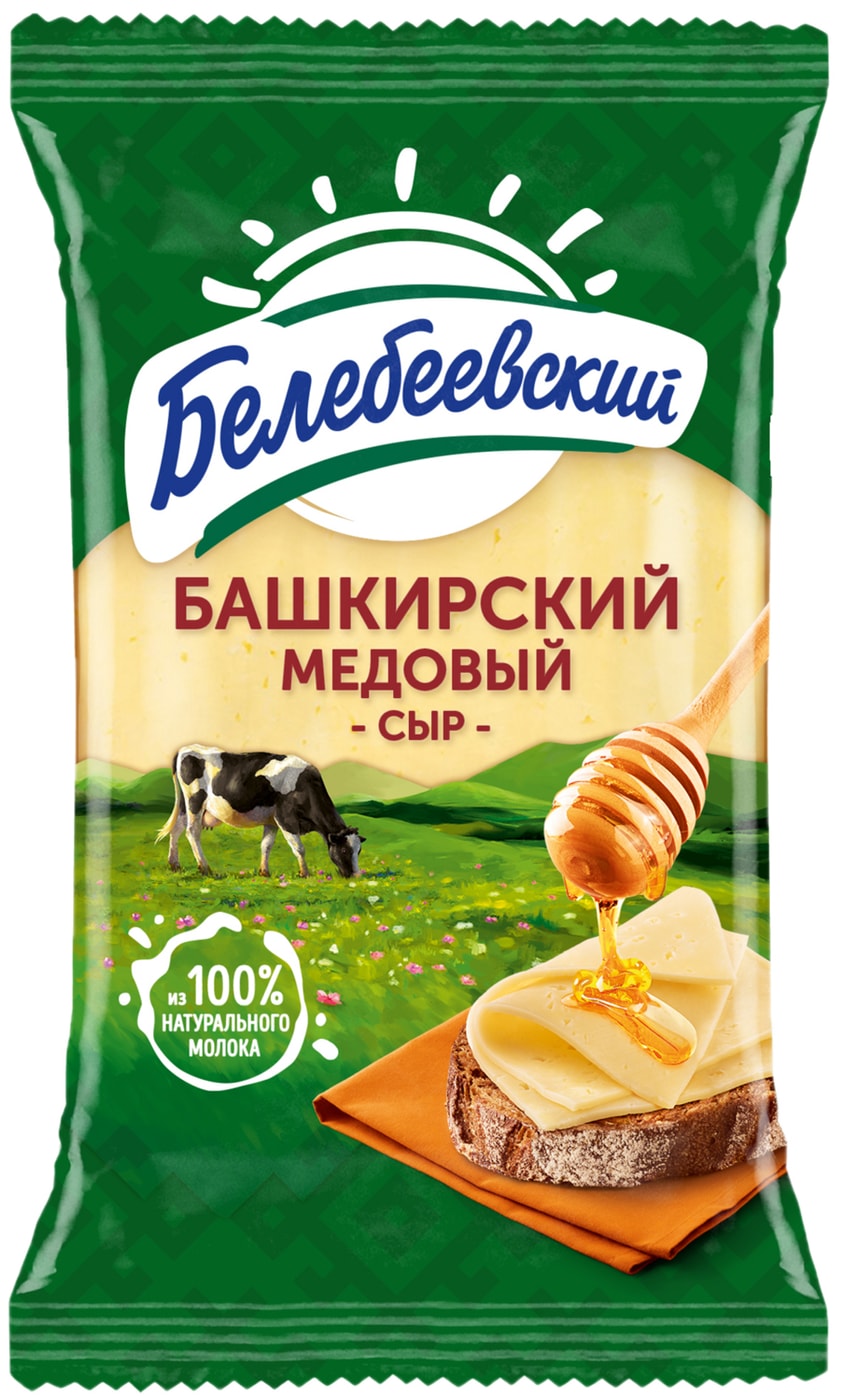 Изображение товара Сыр Белебеевский Башкирский медовый полутвердый 50% 190г
