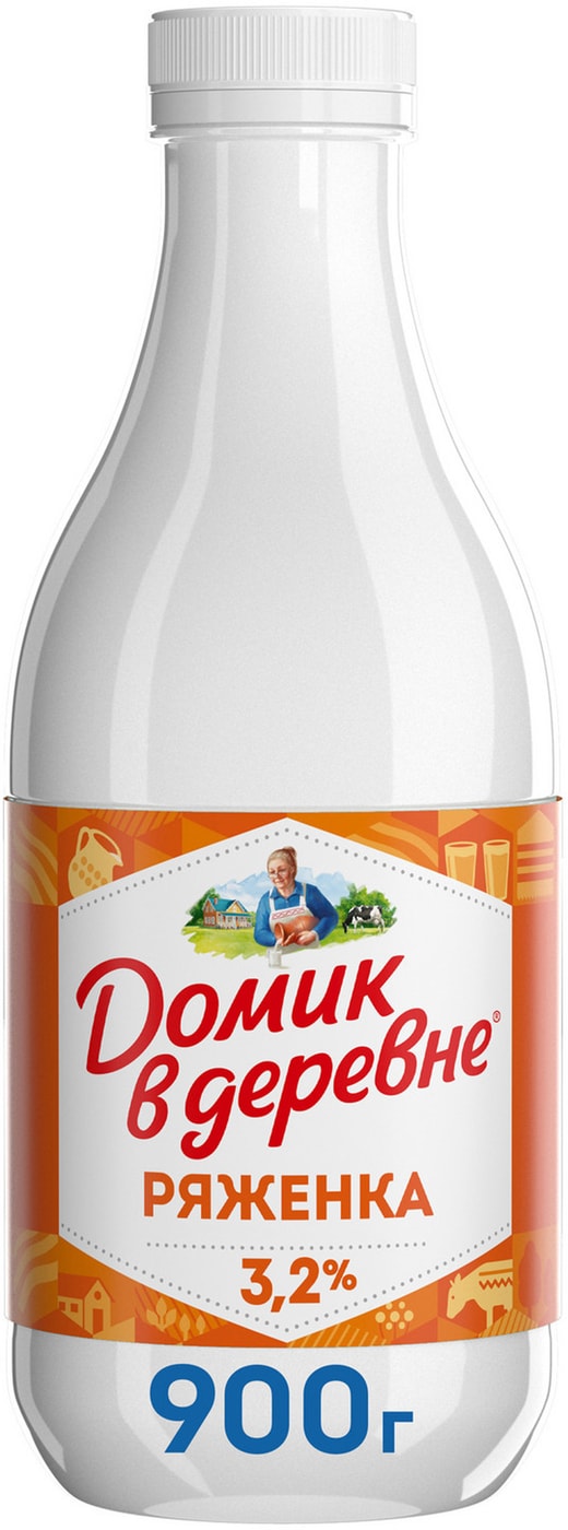 Изображение товара Ряженка Домик в деревне 3.2% 900г