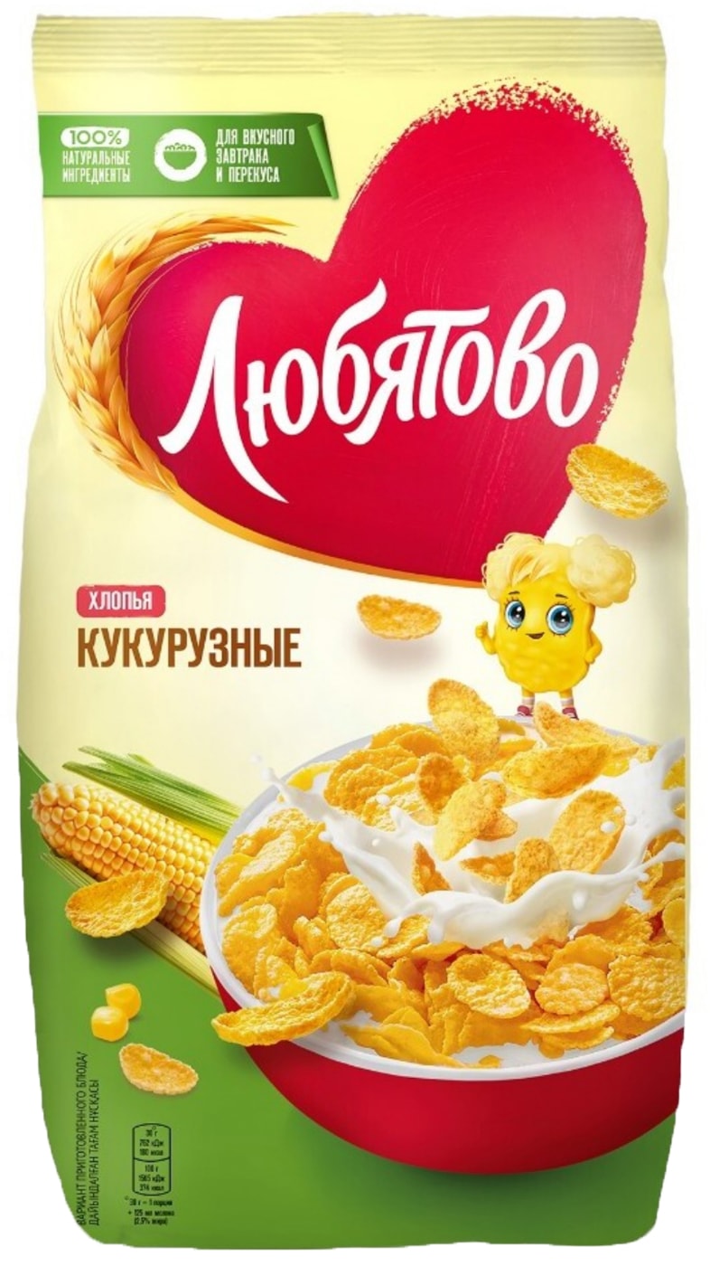 Изображение товара Хлопья Любятово Кукурузные 300г