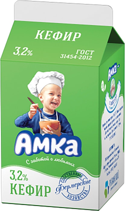 Изображение товара Кефир Амка 3.2% 450мл