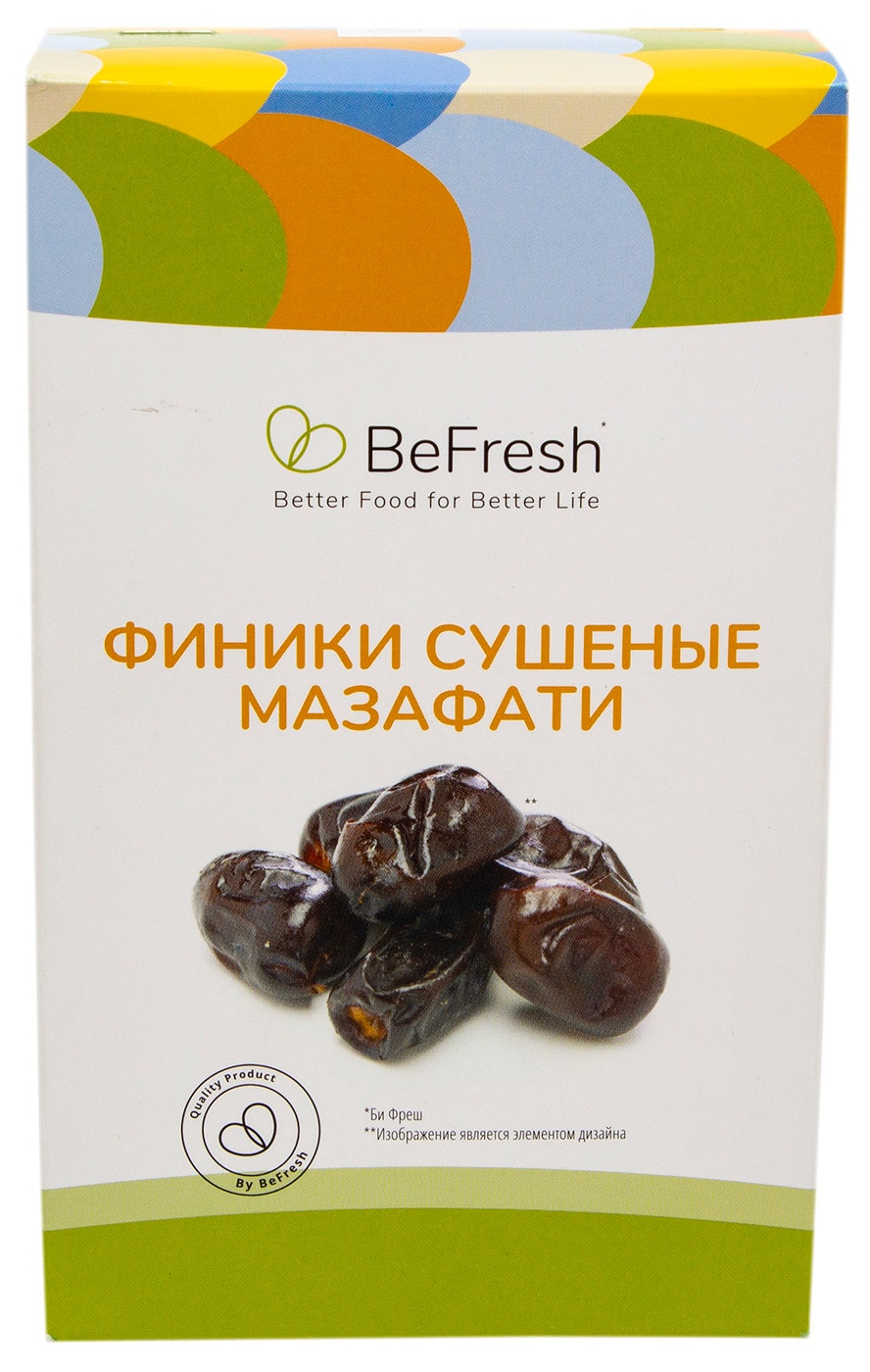 Изображение товара Финики BeFresh Мазафати сушеные 550г - полезное лакомство