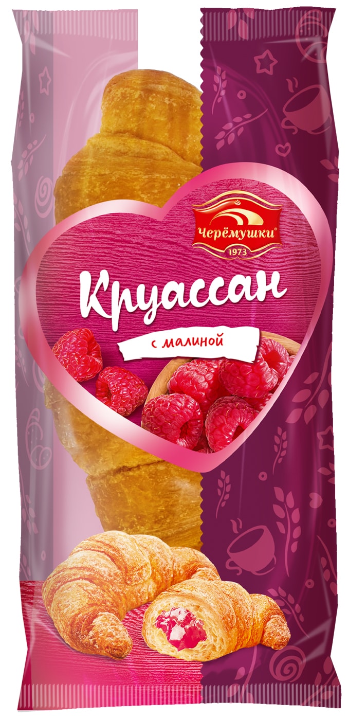 Изображение товара Круассан Черемушки с малиной 80г