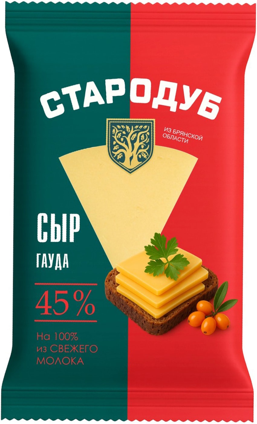Изображение товара Сыр Стародуб Гауда 45% 180г
