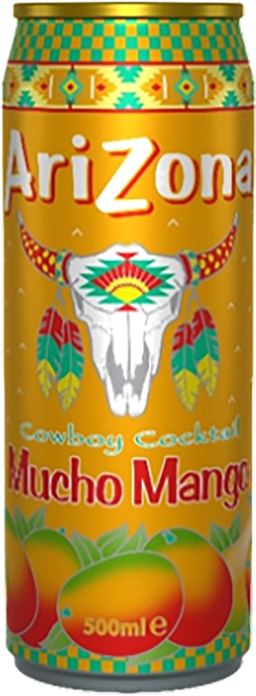 Изображение товара Напиток AriZona Mucho Mango 0.5л в железной банке натуральный вкус манго