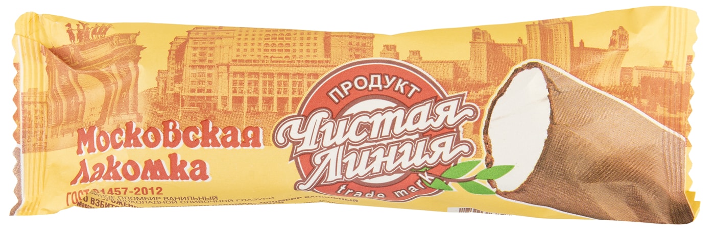 Изображение товара Мороженое Чистая Линия Московская Лакомка 12% 80г