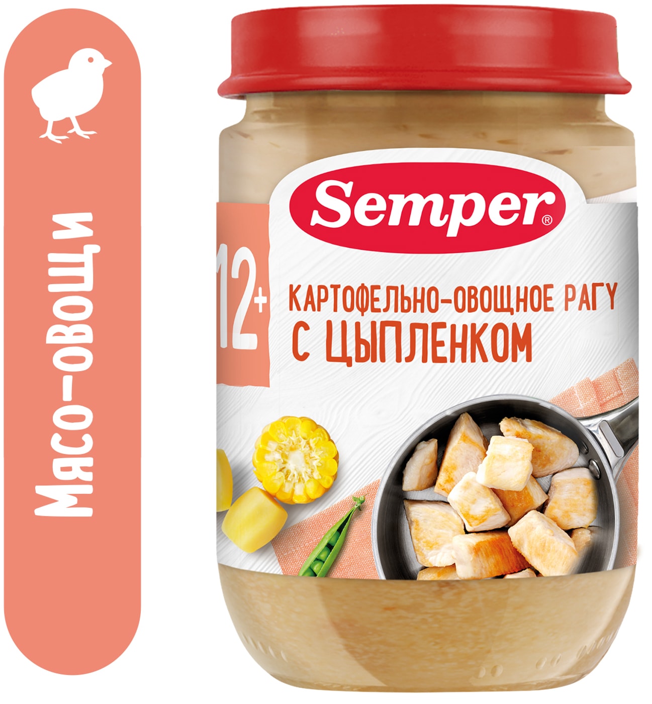 Изображение товара Пюре Semper Картофельно-овощное рагу с цыпленком с 12 месяцев 190г