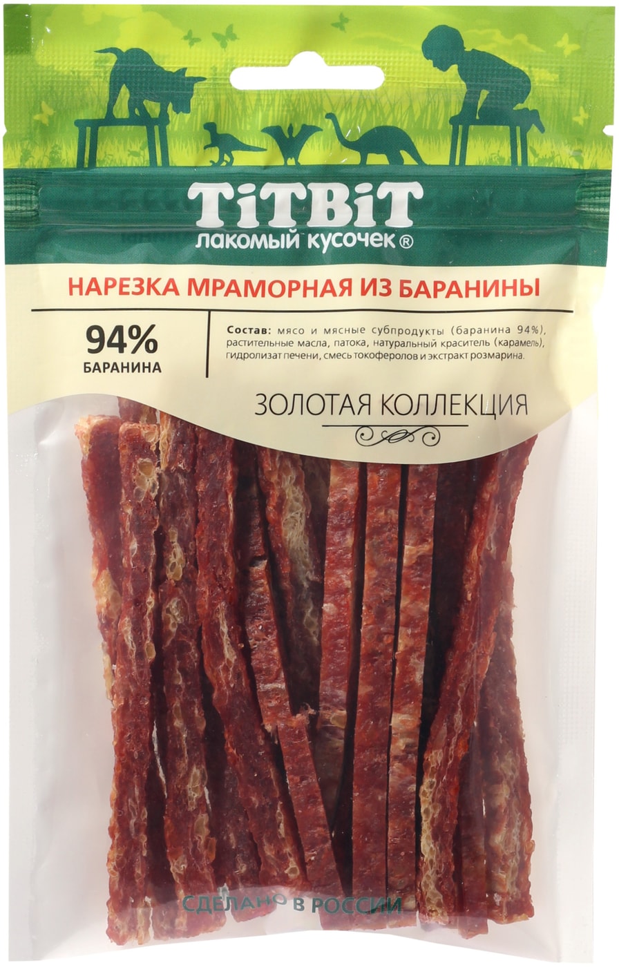 Изображение товара TiTBiT Золотая коллекция Нарезка мраморная из баранины 80 г