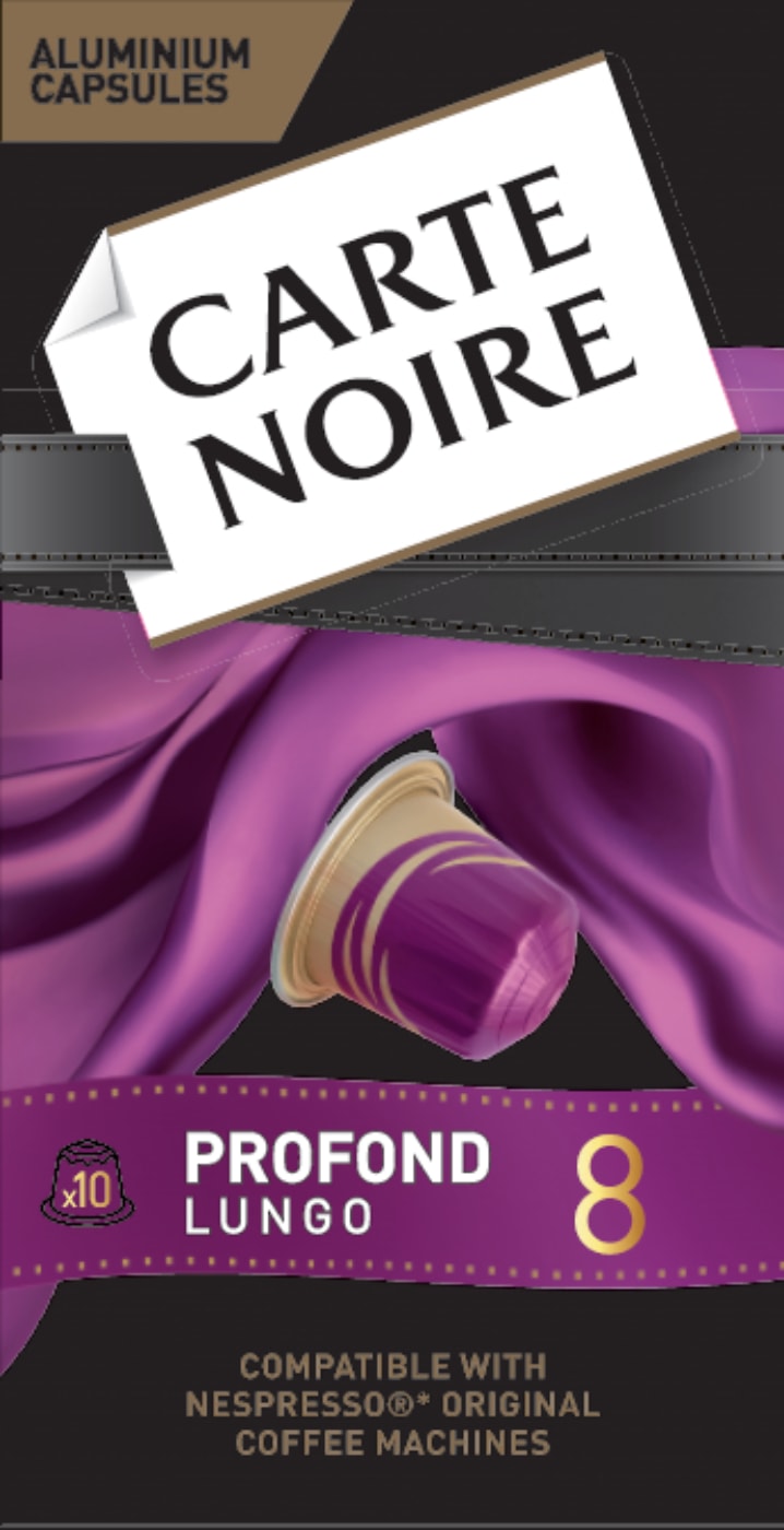 Изображение товара Кофе в капсулах Carte noire Lungo profond 8 10*52г — ароматный кофе для Nespresso