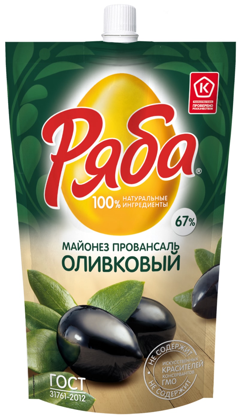 Изображение товара Майонез Ряба Провансаль Оливковый 67% 330г