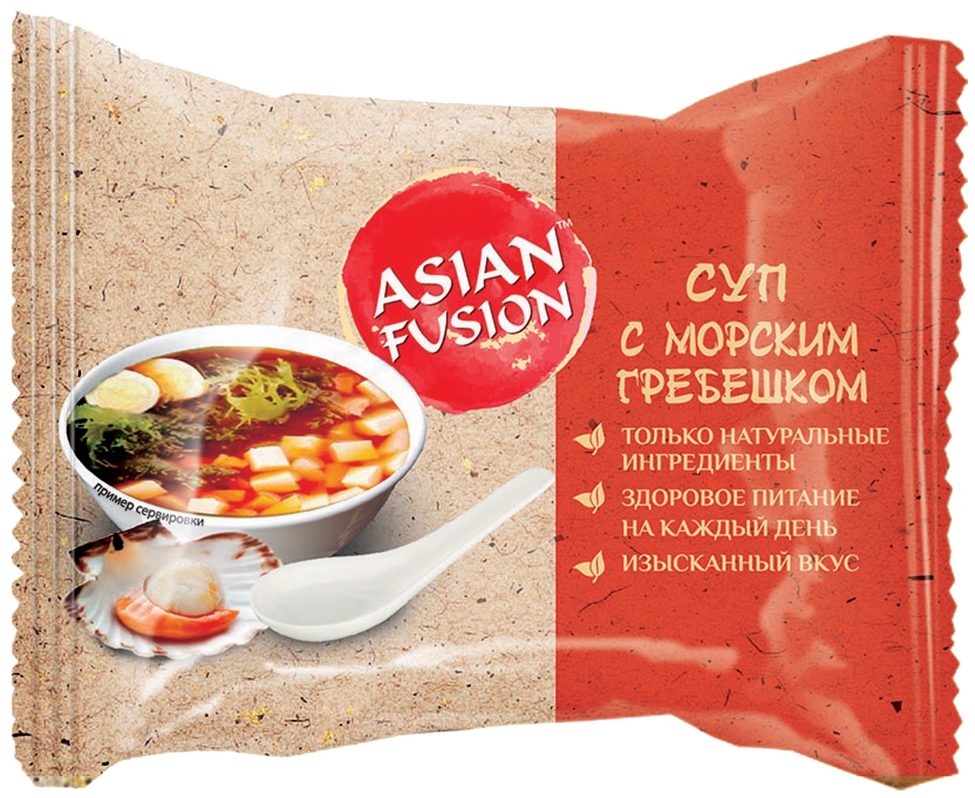 Изображение товара Суп Asian Fusion с морским гребешком 12 г быстрый перекус натуральный вкус