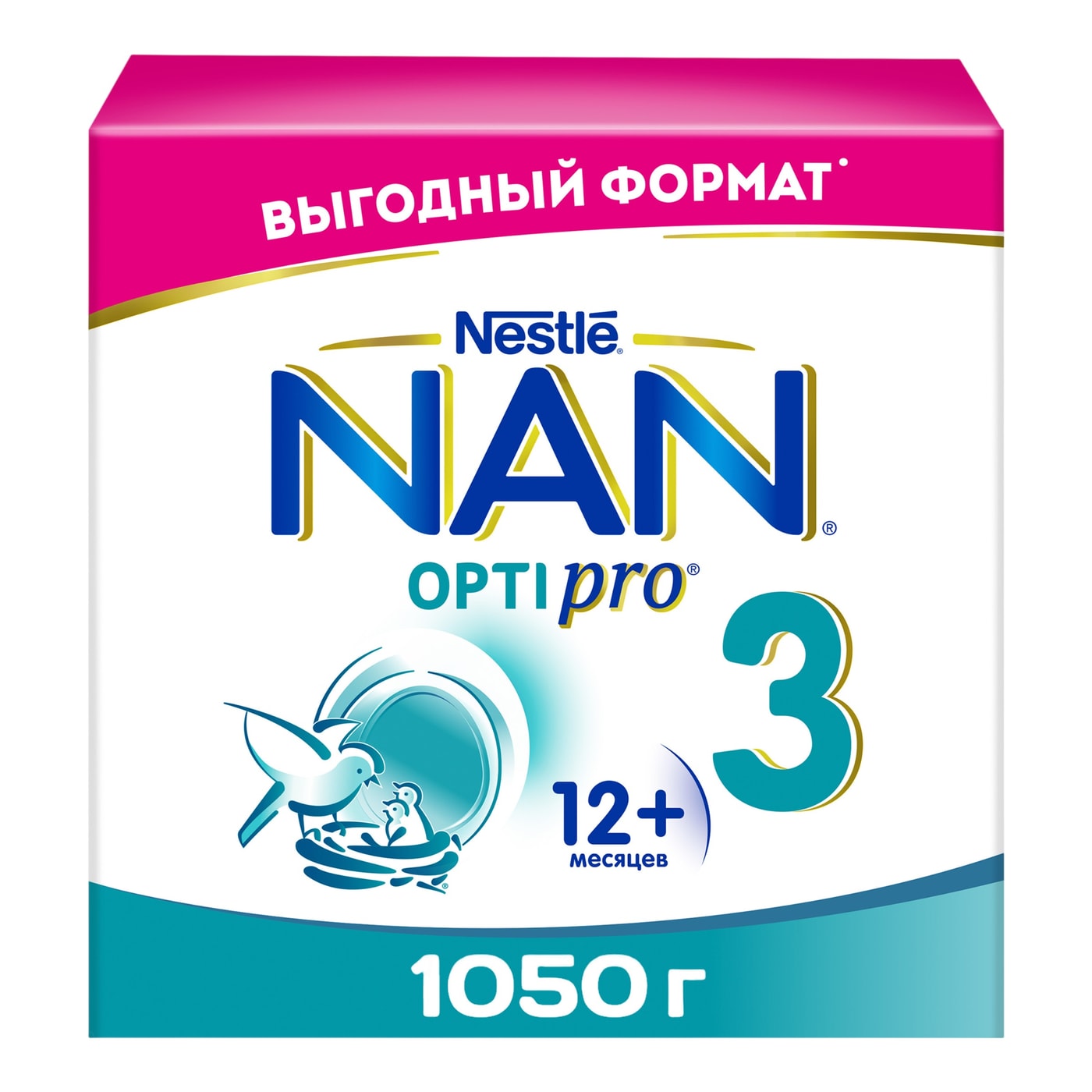 Изображение товара Смесь NAN 3 OPTIPRO молочная с 12 месяцев 1050г
