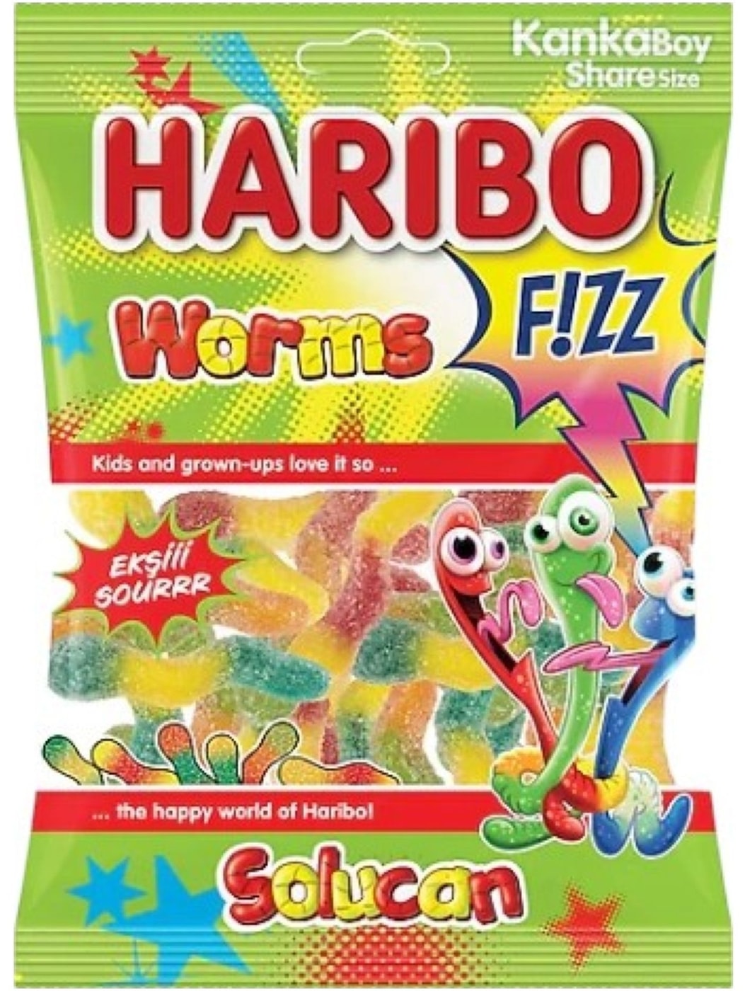 Изображение товара Жевательный кислый мармелад Haribo Червячки 70 г с ярким вкусом
