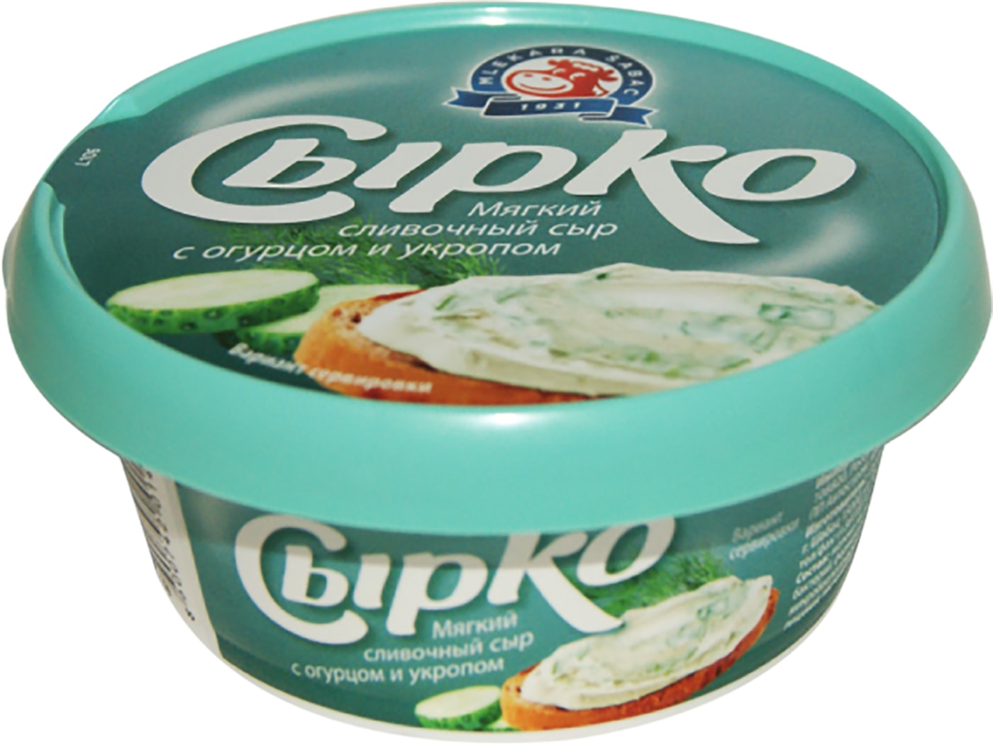 Изображение товара Сыр мягкий Сырко с огурцом и укропом 55% 100г