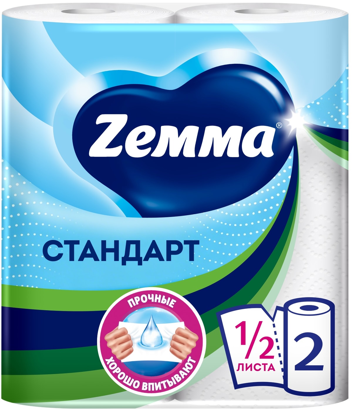 Изображение товара Бумажные полотенца Zemma Стандарт 2шт Изображение товара Бумажные полотенца Zemma Стандарт 2шт