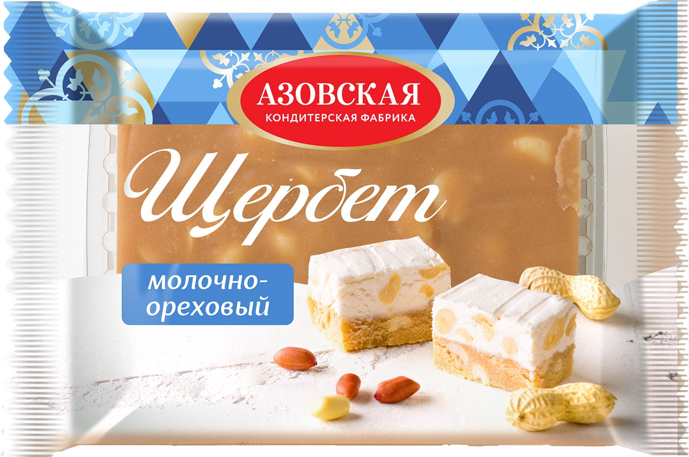 Изображение товара Щербет Азовская КФ Молочно-ореховый 240г