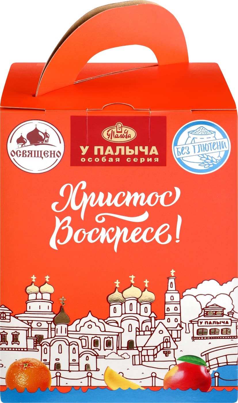 Изображение товара Кулич У Палыча без глютена с манго и апельсинами 400г