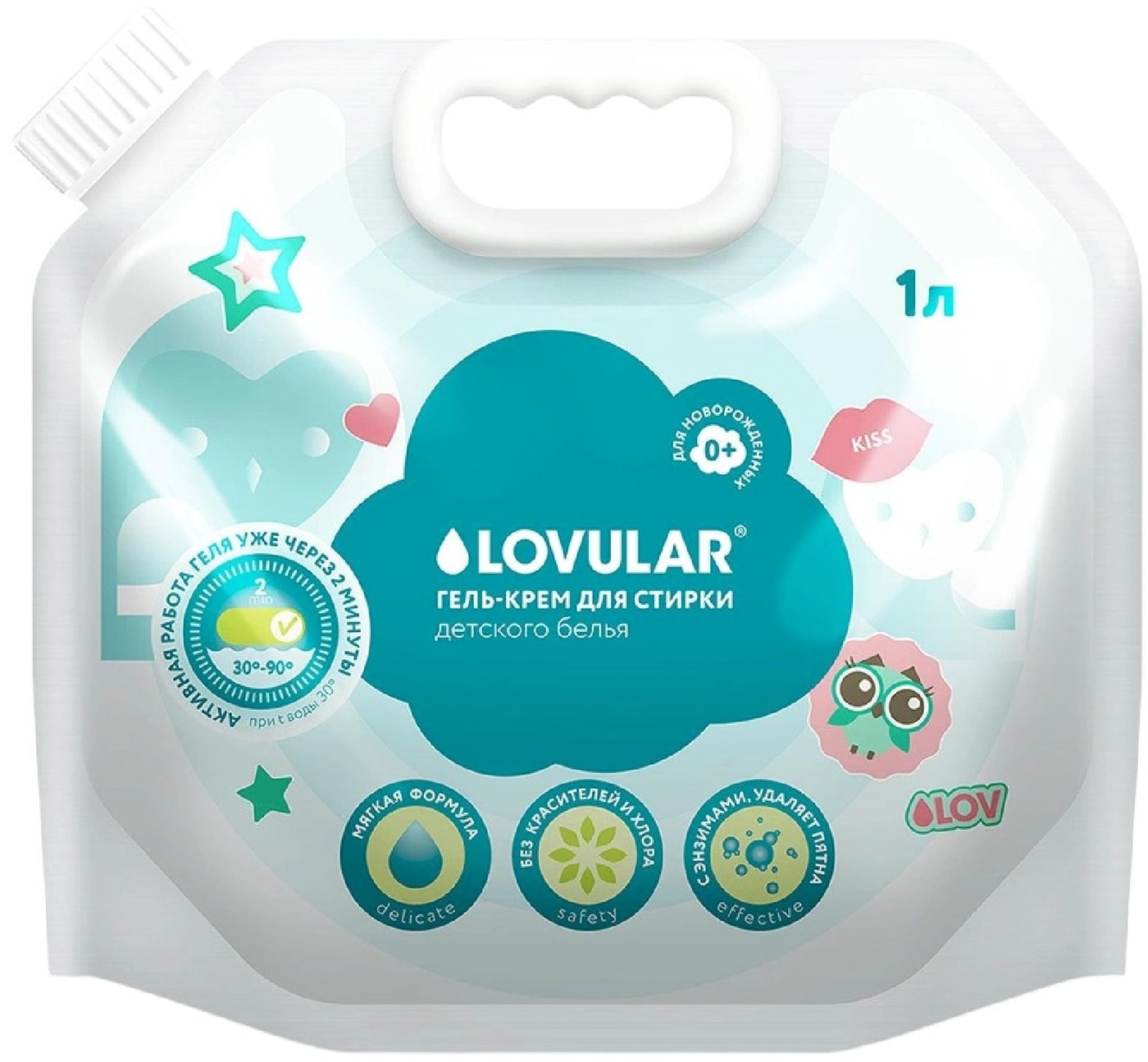 Изображение товара Гель-крем для стирки Lovular детского белья 1л