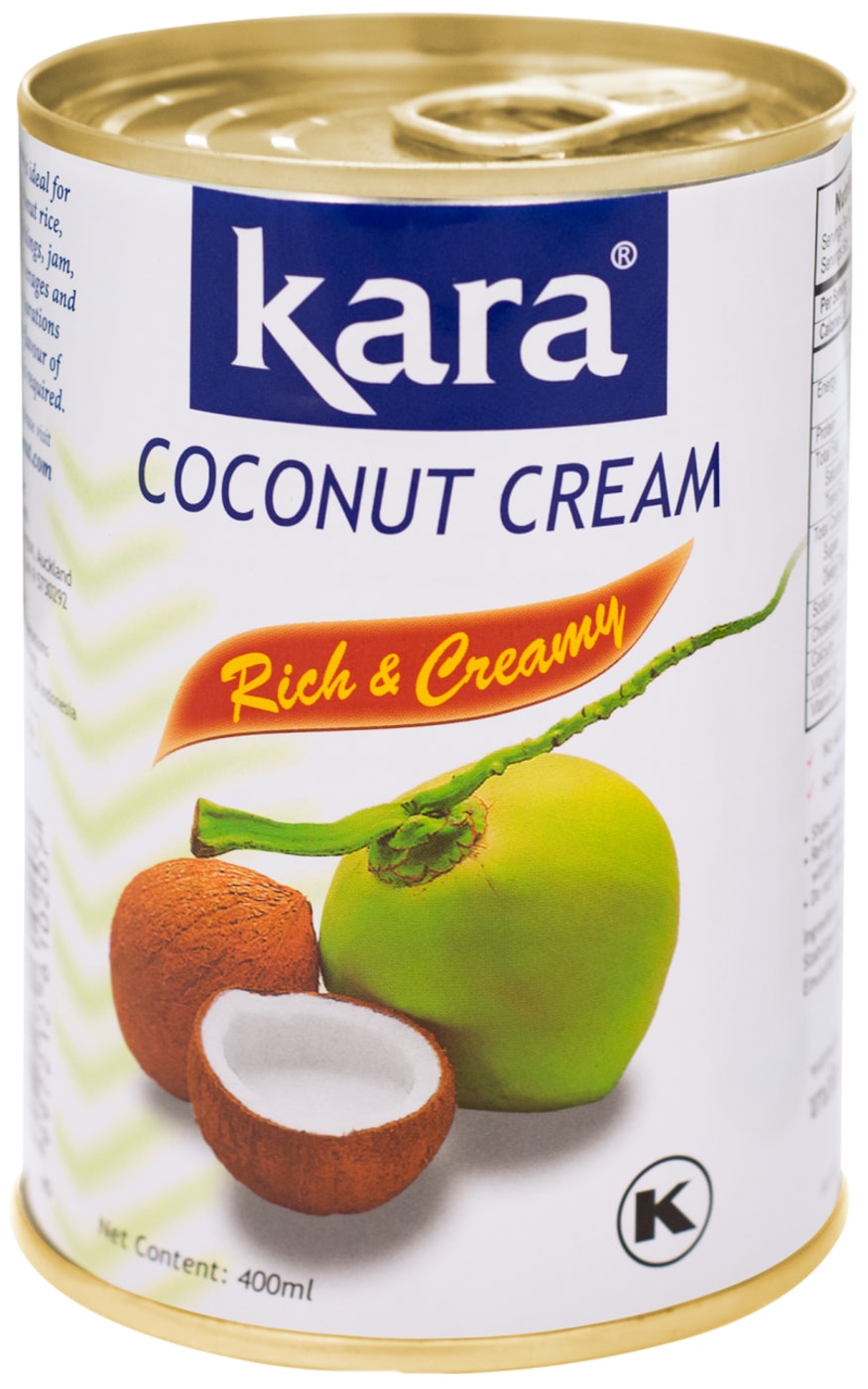 Изображение товара Кокосовые сливки Kara 25% 400 мл - натуральный растительный продукт для десертов и напитков