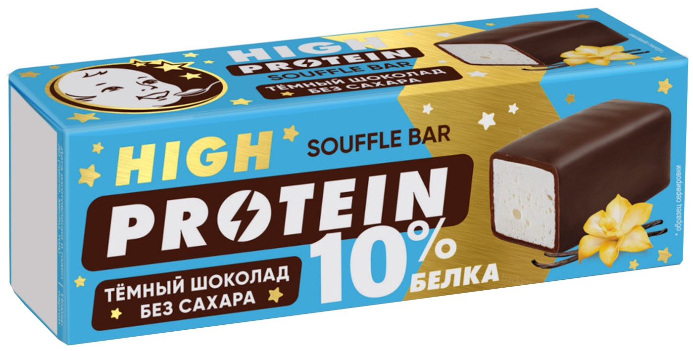 Изображение товара Суфле ЗГДиОП им. В. П. Пастухова Protein молочное с ванилью в темном шоколаде 50г