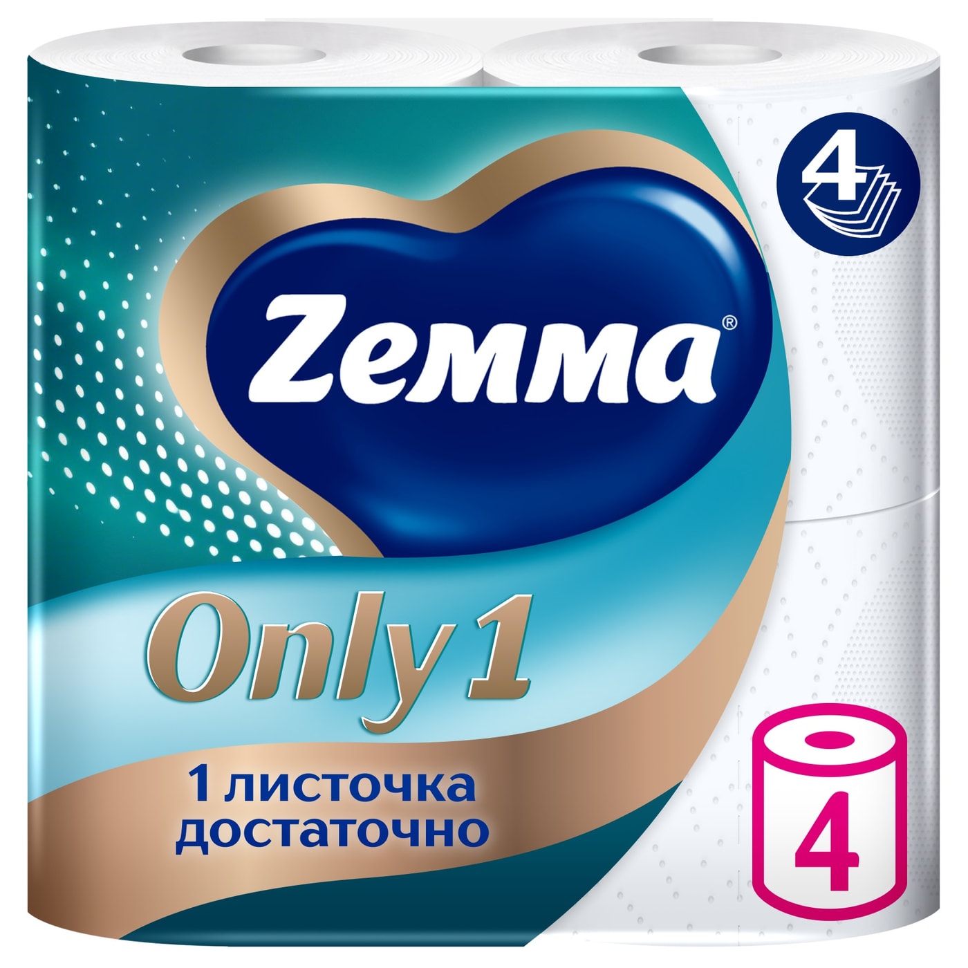 Изображение товара Туалетная бумага Zemma Only1 4 слоя 4шт