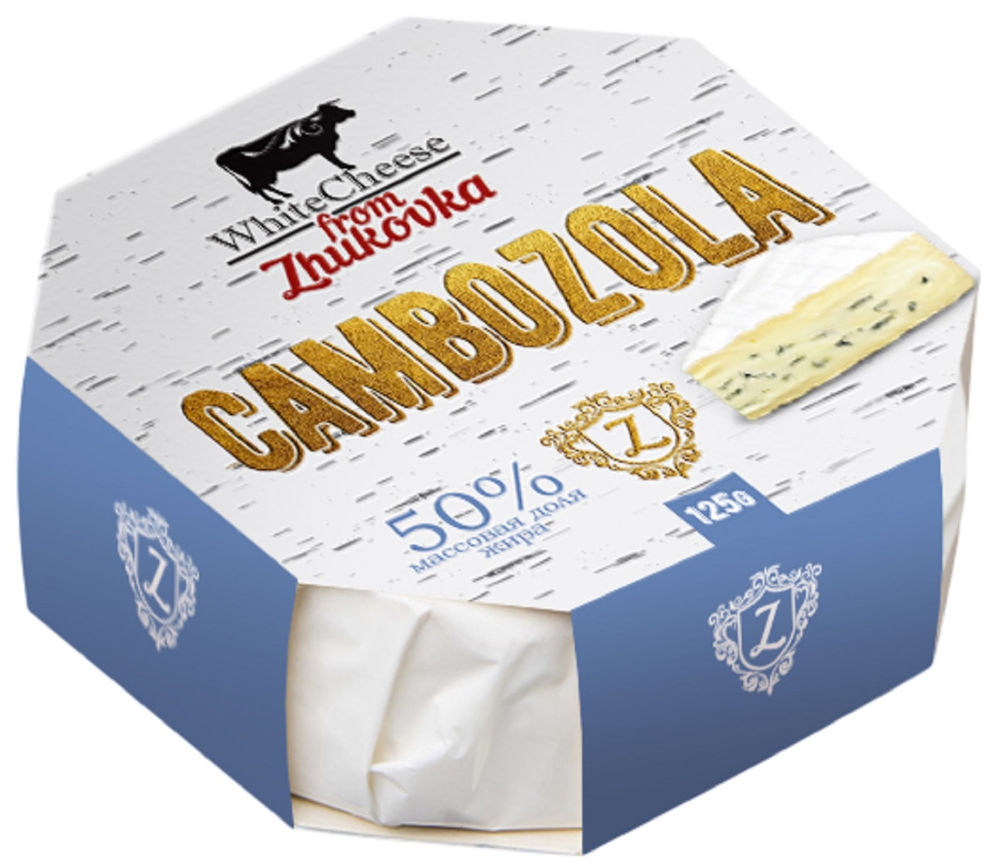 Изображение товара Сыр White Cheese from Zhukovka Камбоцола с голубой плесенью 125 г