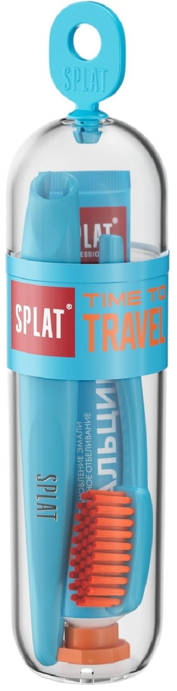Изображение товара Набор дорожный Splat  Зубная щетка Travel Medium и Зубная паста Biocalcium Биокальций 25г