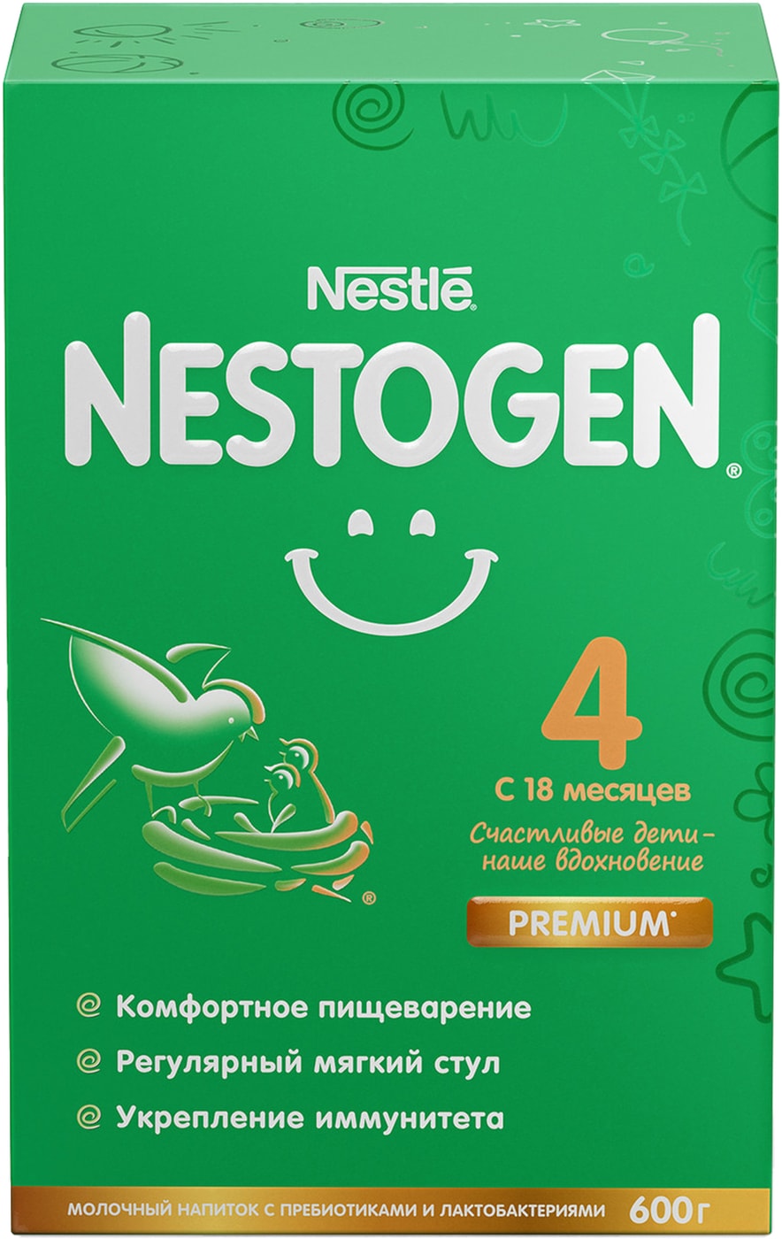 Изображение товара Молочная смесь Nestogen 4 для детей от 18 месяцев, 600 г, с пребиотиками и лактобактериями
