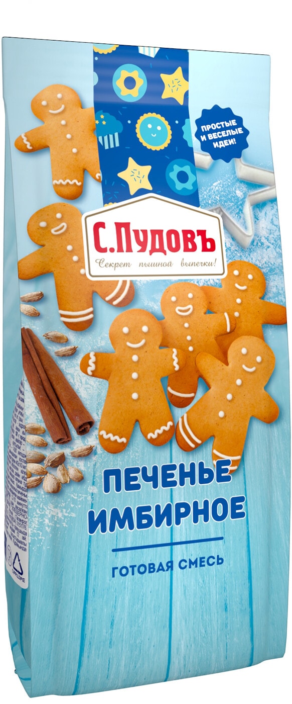 Изображение товара Смесь для выпечки С.Пудовъ Имбирное печенье 400г